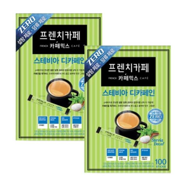 フレンチカフェ フレンチカフェ カフェミックス ステビア デカフェ 100入り 2個