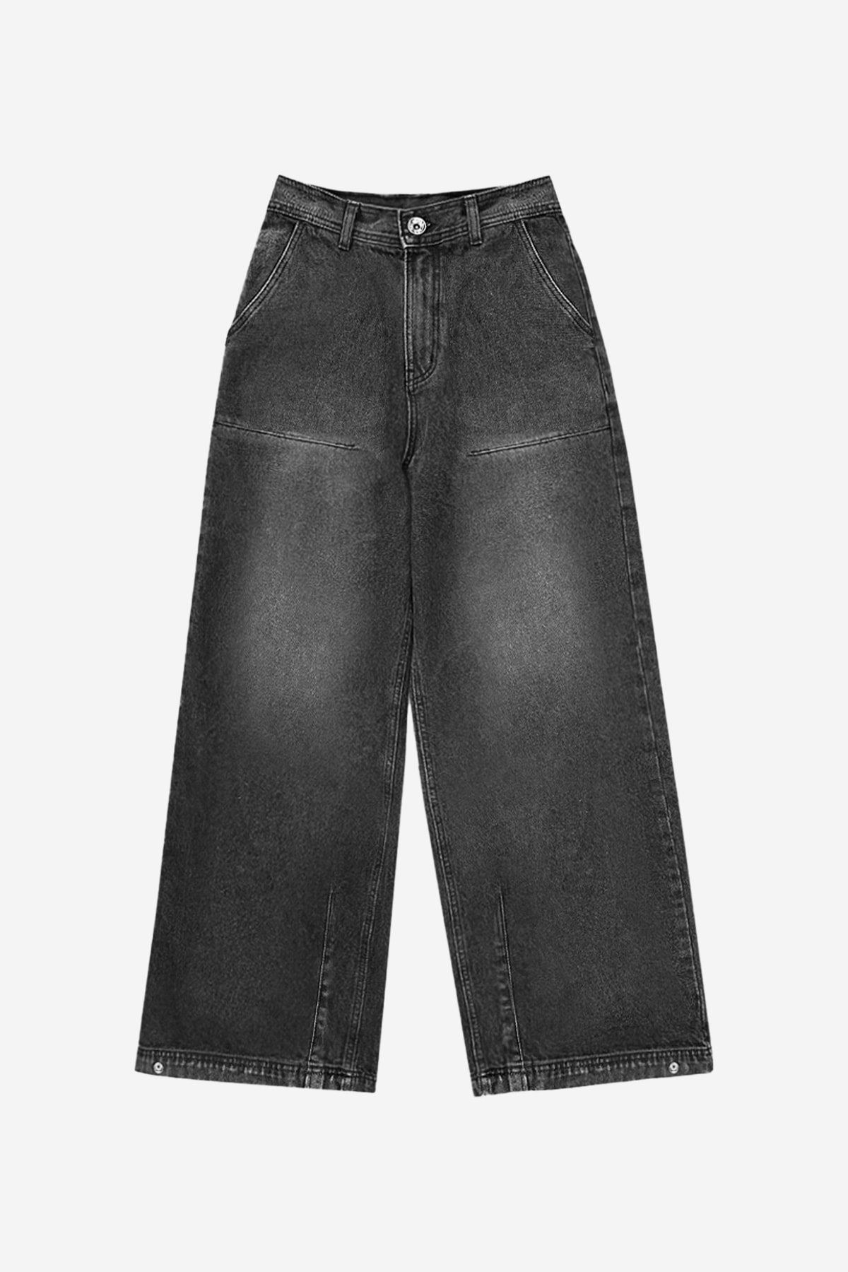 【BLR】 POINTINESS EMBROIDERY WIDE DENIM PANTS 15,910円