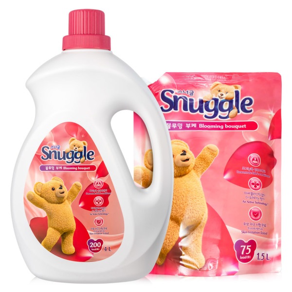 【スナグル】スナグル 柔軟剤 大容量 高濃縮柔軟剤ブーケ4L+詰め替え1.5L