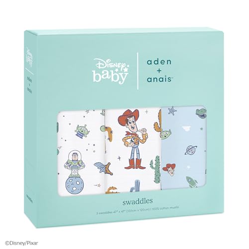 aden + anais(エイデンアンドアネイ)モスリンスワドル3枚入り 日本正規品 ディズニー トイストーリー toy story 3-pack classic swaddles