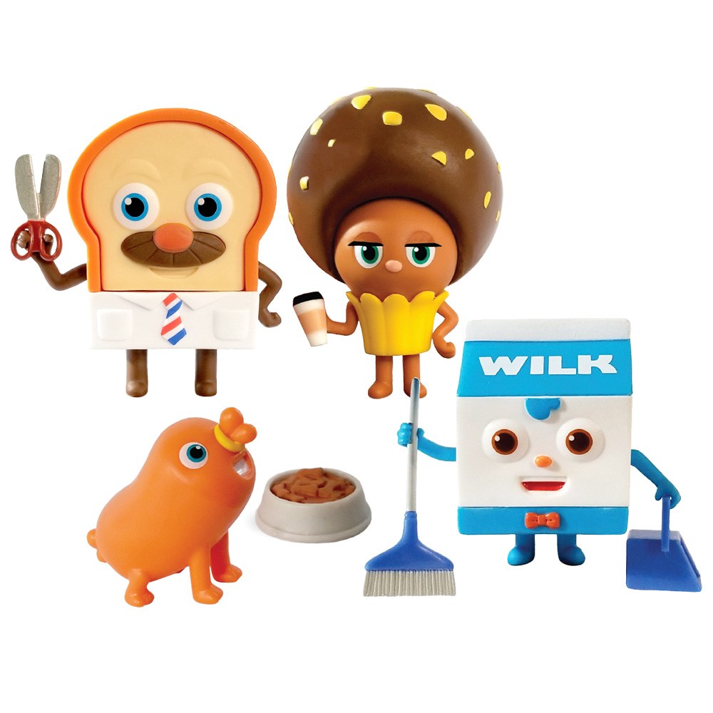 ブレッドバーバーショップキャラクターフィギュア4種セット混合色1個