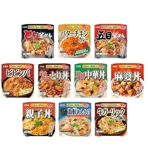 丸美屋 どんぶり ごはん付き 10種類 アソート セット ( 親子丼 麻婆丼 中華丼 ビビンバ とり丼 海鮮あんかけ トマトリゾット 釜めし3種 )