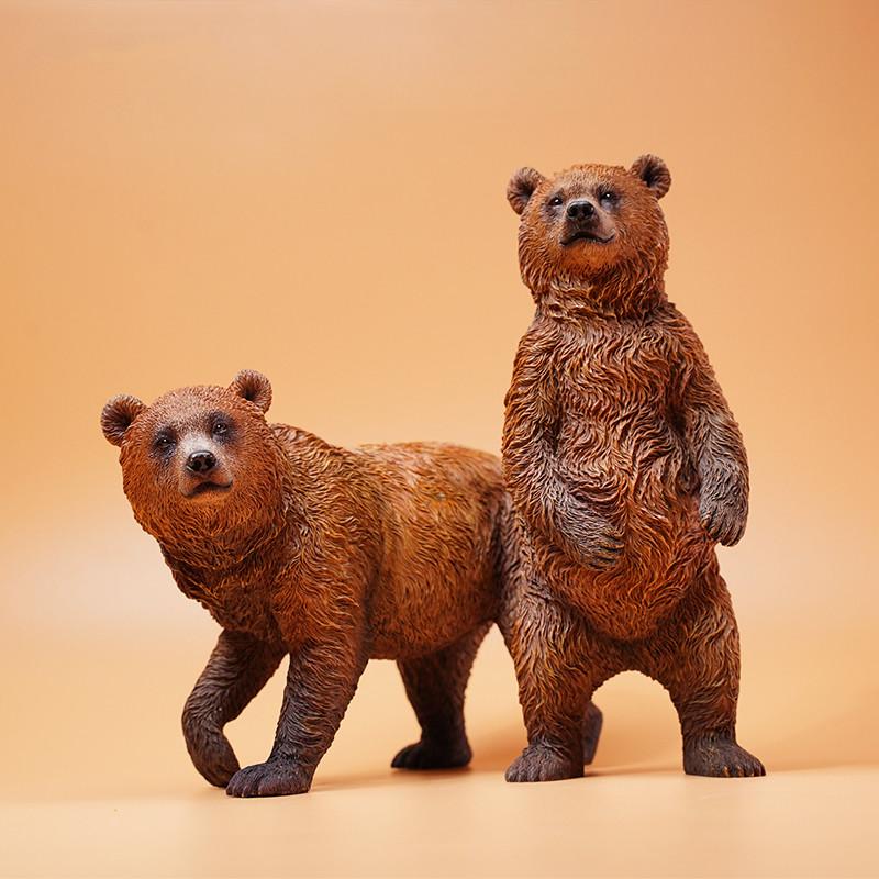 JXK 1/6 サイズ ヒグマ 動物 フィギュア プラモデル プレミアム おもちゃ 模型 17cm オリジナル スタチュー 塗装済 完成品 クマ好き 誕生日 プレゼント 置物