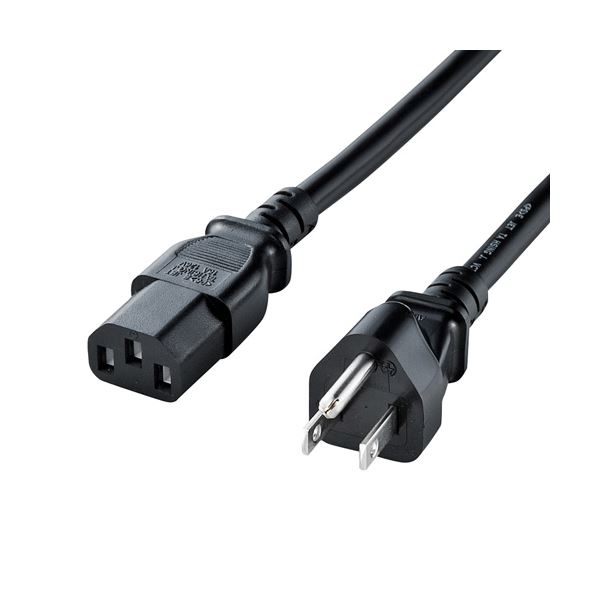 (まとめ)サンワサプライ 電源コード KB-D327A(×5セット)