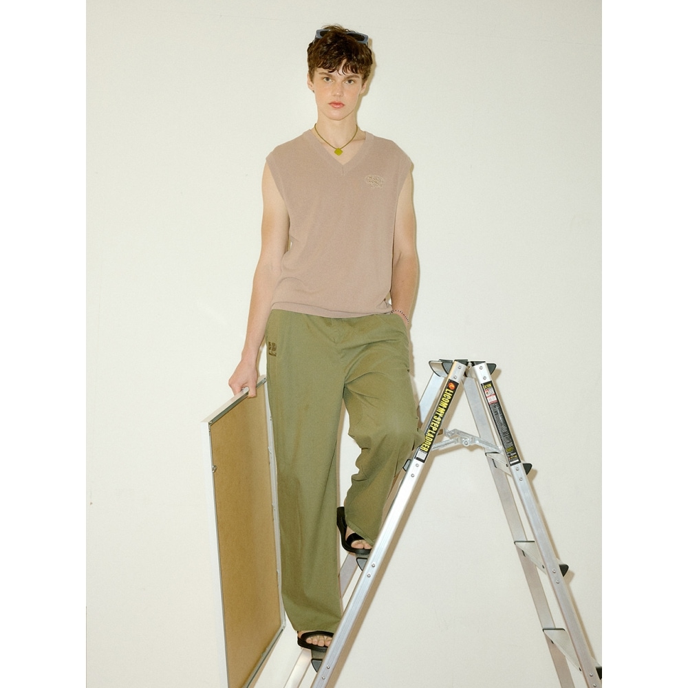 FREIリネンワンワンワイドパンツ（KHAKI）ロングパンツ