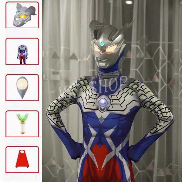 「急速出荷」最低価!格!ウルトラマンゼロ コスプレ 子供 大人 お面 全身タイツ コンビネゾン 変装 仮装 コスチューム ハロウィン クリスマス