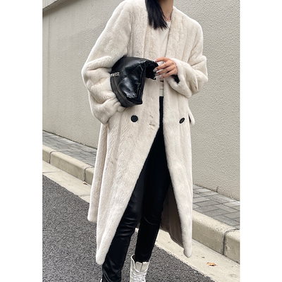 冬のウールのスカートのミンクのコートの気質のスーツの女の秋の