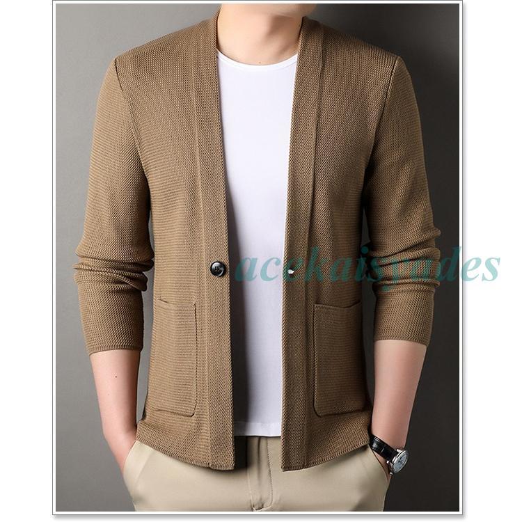 カーディガン メンズ 春 秋 冬 ニット ビジネス カジュアル 厚手 薄手 おしゃれ 40代 50代