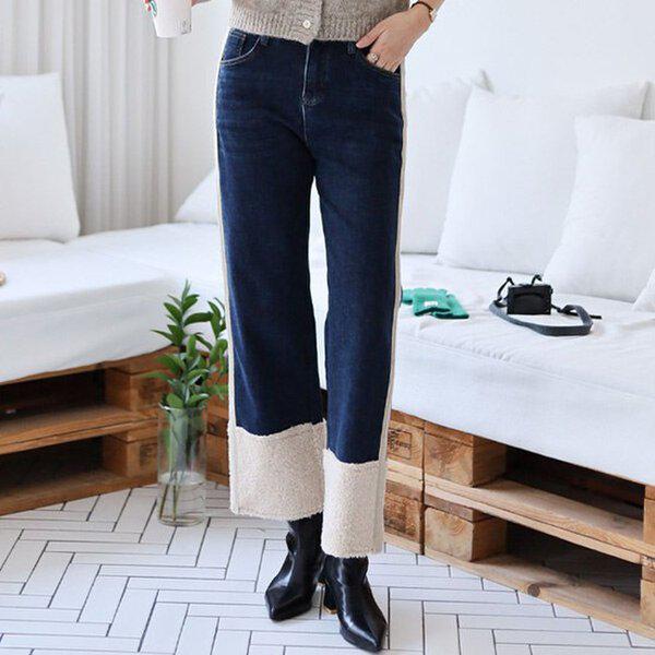 （JN）7088モギモ6手スパンスリムデニムパンツ 冬 女性