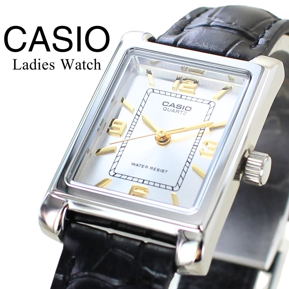 日本未発売 カシオ アナログ 腕時計 手表 レディース シンプル 黒 革ベルト 本革 ビジネス 受験 試験 仕事用 誕生日プレゼント 大学生 彼女 妻 女友達 姪っ子 成人式 結婚式 記念日 ギフト