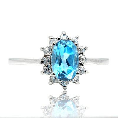 送料無料/海外直輸入本物天然ブルートパーズグラワーパヴェリング