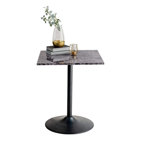 カフェテーブル（角型） 約 幅60×奥行60×高さ70cmマーブルブラック LT-4919MBK