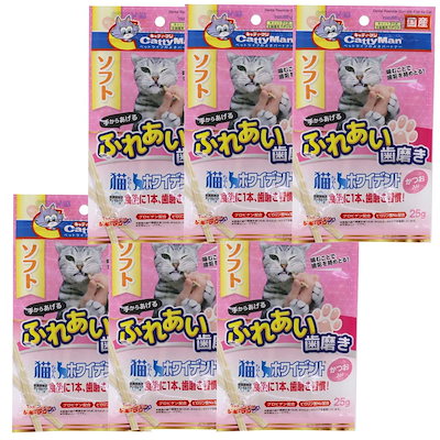 他サイト： キャティーマン (CattyMan) 猫ちゃんホワイデント かつお入 25g×6個セットの商品画像
