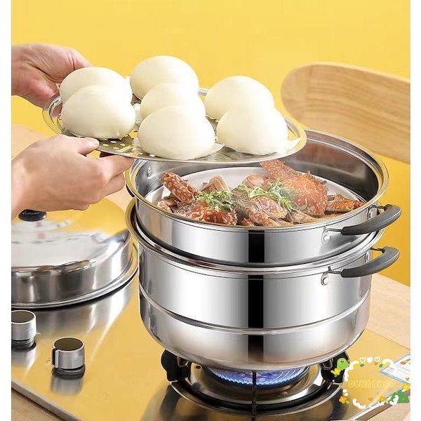 三協アルミ せいろ蒸し器 2段 日本製 dショッピング |蒸籠セット 33cm 業務用 中尾アルミ セイロ 蒸籠