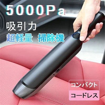 ハンドヘルド掃除機 コードレス 乾湿両用 5000Pa 車用掃除機 超軽量 ハンディー スティックク