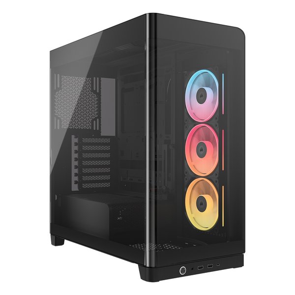 ミドルタワー型PCケース FRAME 4500X LX-R RGB iCUE LINK Panoramic Glass E-ATX/黒 CC-9011316-WW