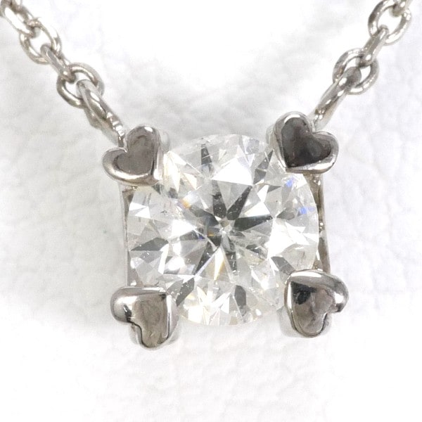 K18 18金 WG ホワイトゴールド ネックレス ダイヤ 0.303 鑑定書 ジュエリー 中古