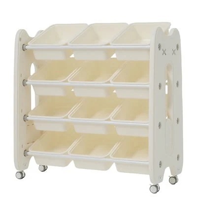 寝具家具収納コンパクト 子供部屋 子ども かわいい 大容量 棚 片付けが身につく知育家具 インナーボックス付 おもちゃ収納 ラック 小物収納 収納ラック 4段