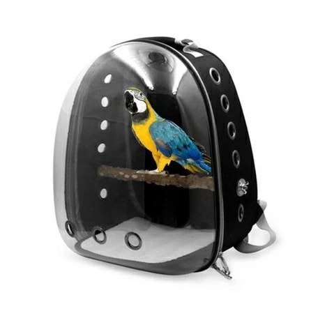 鳥用 リュック　ポータブル ケージ バッグ 鳥 かご 移動 ペット インコ オウム 外出 旅行