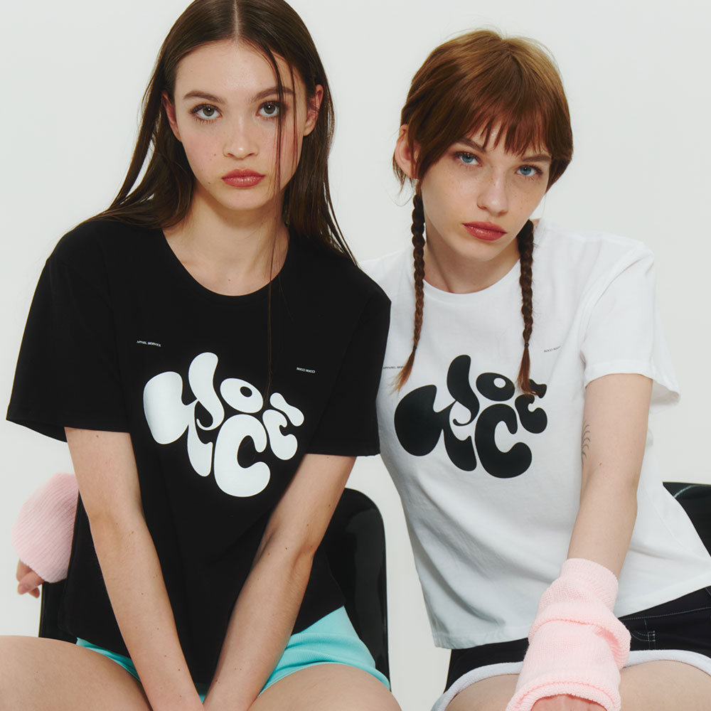 [rocci rocci] Fluffy Lump Crop T-shirt (2 color)