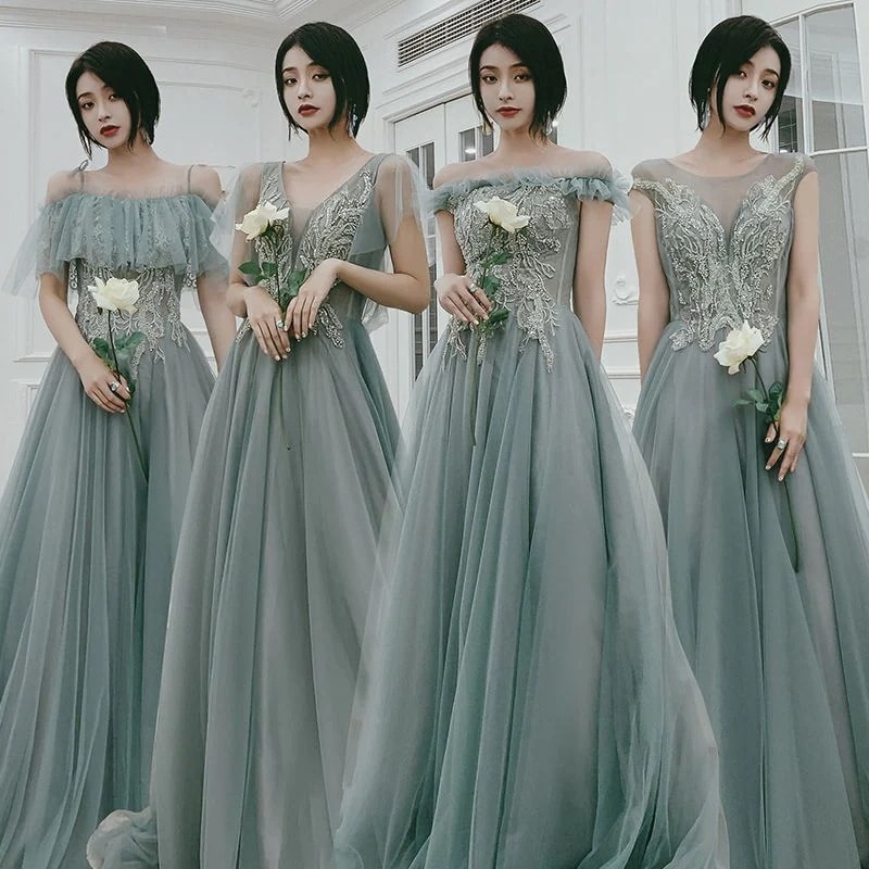 ウェディングドレスブライズメイドドレスロング丈ドレス高級感花嫁の介添えドレス演奏会発表会二次会パーティードレス披露宴結婚式同窓会司会ドレス