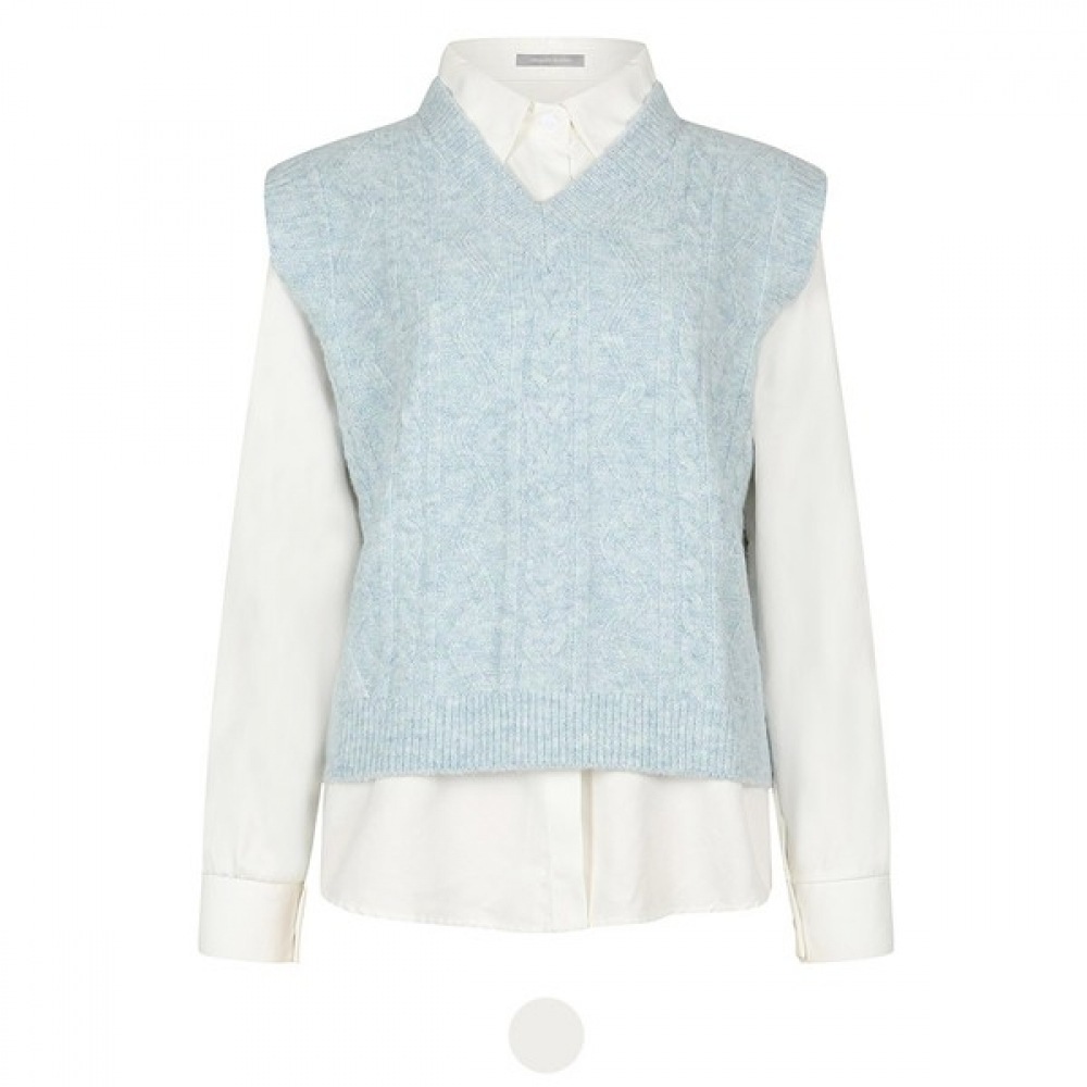 [アナルドバシーニ] (アナルドバシーニ) シャツ+ニットベストセット (AX03BL41W)