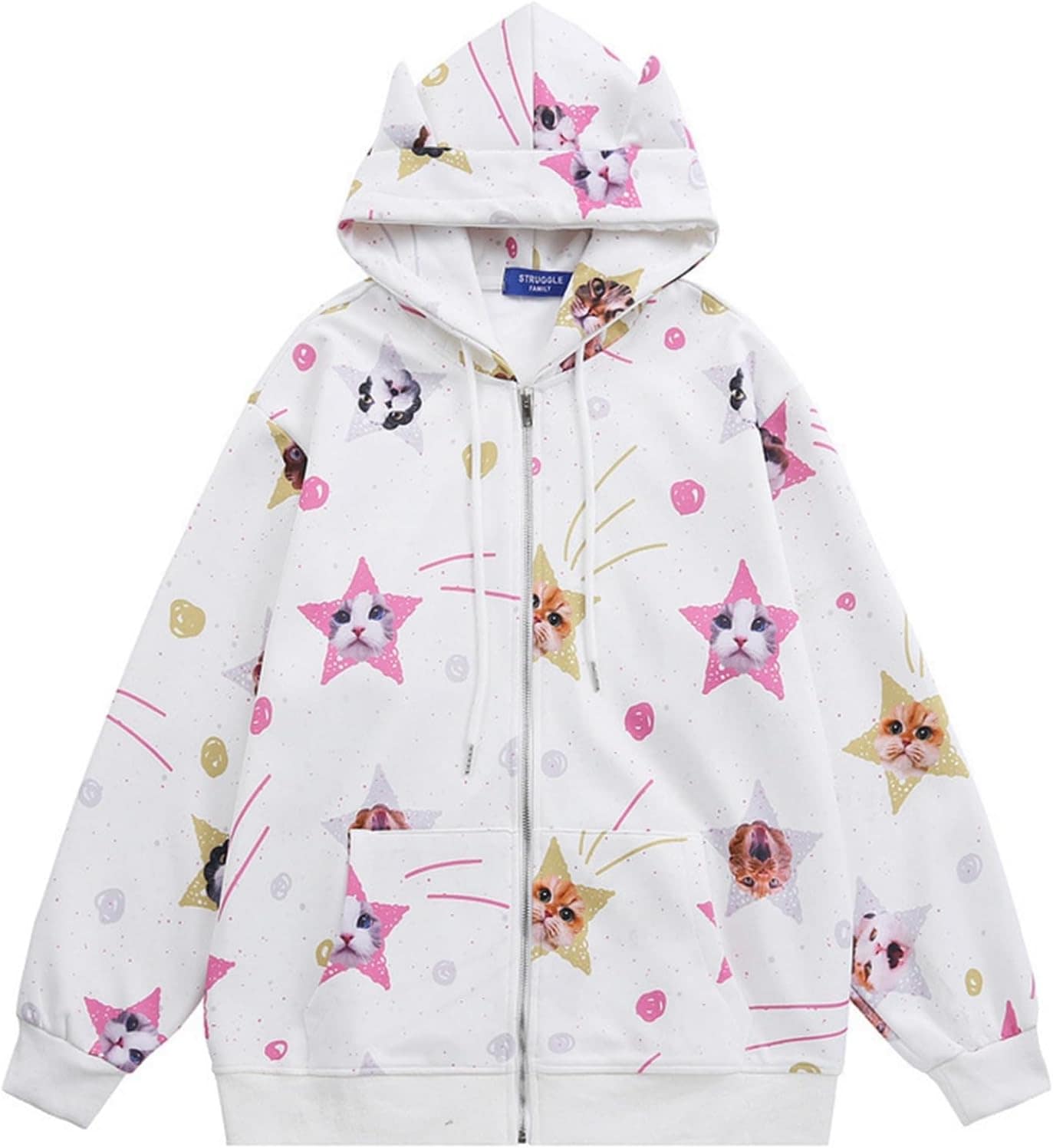 パーカー 長袖 プルオーバー スウェットパーカー 男女兼用 メンズ 秋冬服 スター柄 フード付き ジップアップ 軽い 柔らかい 快適 プルパーカー お洒落 スウェット 通学 スポーツ 旅行 贈り物 上