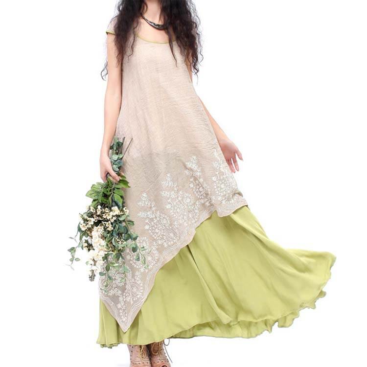 【送料無料】ワンピース レディース ロングワンピース リネンワンピース マキシワンピース ロング リ