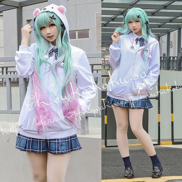 VTuber甲潤羽るしあ Uruha Rushia 制服 コスプレ衣装 cos靴 演出服 cosplay 撮影 祭り コスチューム-330