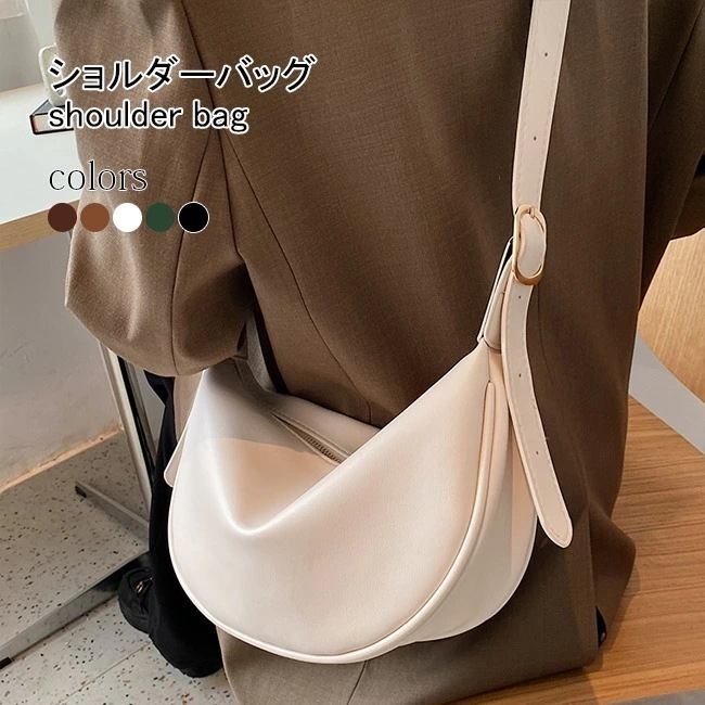 【急速出荷】ショルダーバッグ レディース ボディバッグ 斜め掛け ポシェット カジュアル 合皮 バッグ 肩掛け 幅広ベルト 調節可 通勤 通学 カジュアル ファッションバッグ ファスナー ブラウン キ