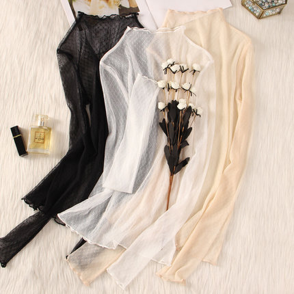 トップス デート カットソー 袖あり 長袖 透け感 シースルー かわいい 大人可愛い きれいめ シンプル カジュアル 大人 上品 おしゃれ お洒落 主役級 存在感 春 夏 秋 10代 20代 30代