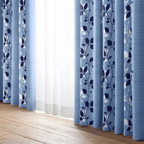 [100×200]遮光カーテンYDDフランド ブルー 2枚入 形状記憶加工 ウォッシャブル 5,591円