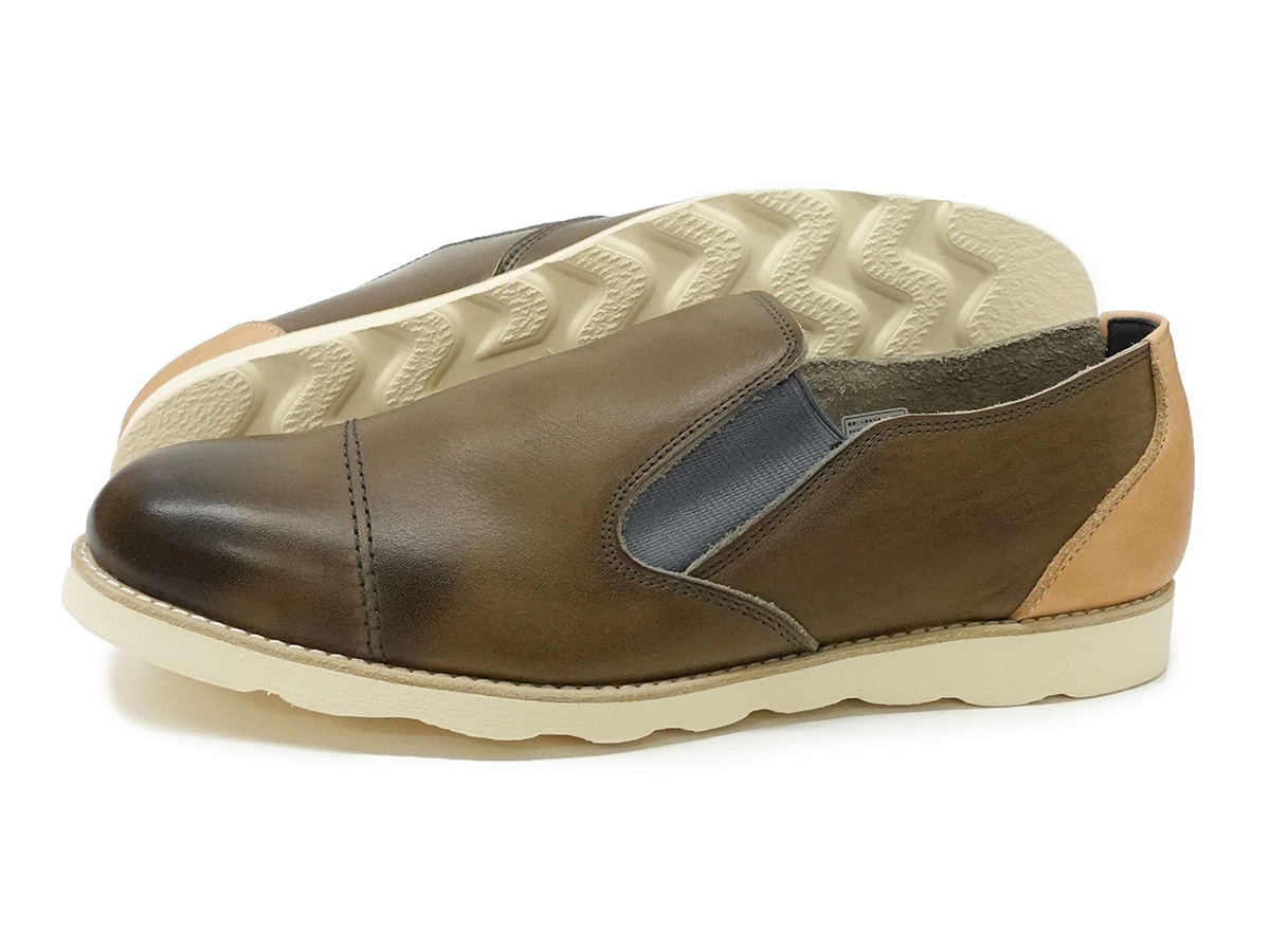 メンズ シューズ 革靴 スリッポン 41102 グレー 日本製 レザー プレゼント