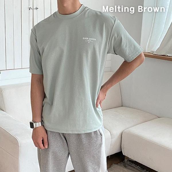 男性ラウンドTシャツ男性オーバーフィット半袖TシャツEG3