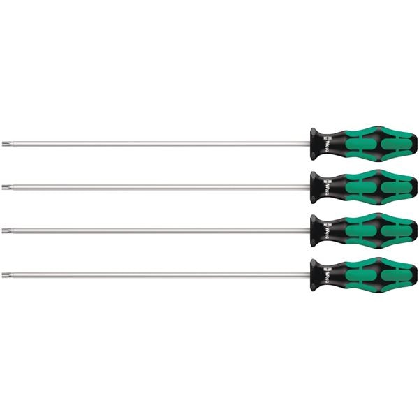 WERA ヴェラ 4本組 保持機能付き ロング知ルクスドライバーセット TX20/25/27/30入り 028074 工具 ツール DIY 作業工具 道具