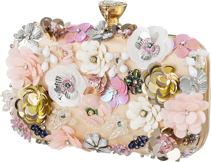 ゴールドクラッチ フローラルクラッチハンドバッグ レディース フラワーイブニングバッグ レディースイブニングハンドバッグ チェーンストラップ ショルダーバッグ ブライダルウェディングパーティー用, グ 4,500円