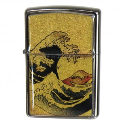 ZIPPO フレーム金箔エポ 波富士