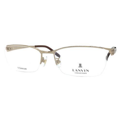 メガネ VLC039J col.0300 57mm 日本製 チタン ハーフリム ナイロール