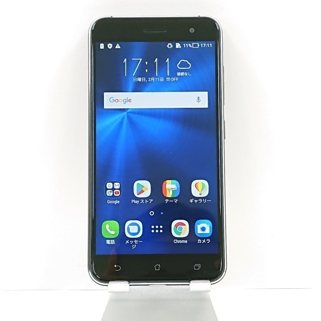 ZenFone 3 ASUS-Z017DA SIMフリー サファイアブラック 送料無料 本体 c02240 【中古】