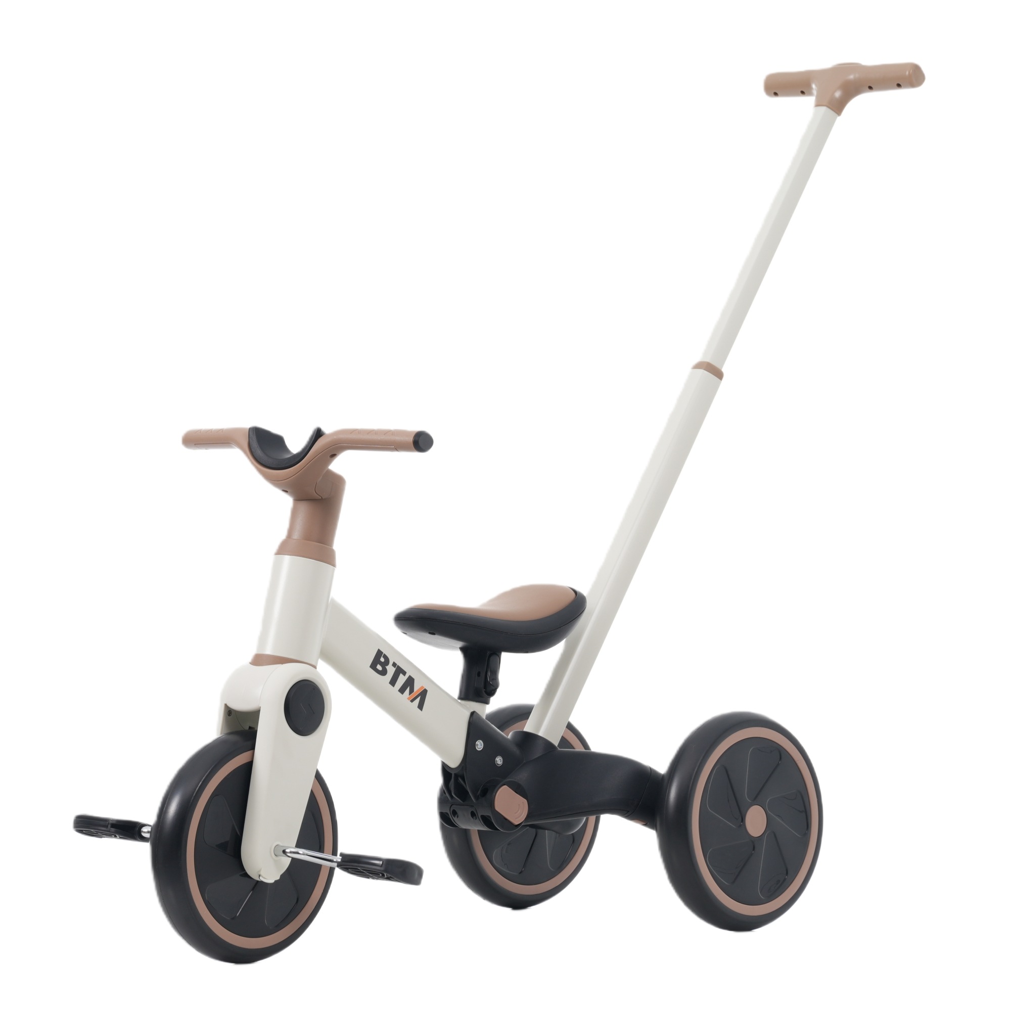 子供用三輪車 4in1 かじとり 足けりバイク ベビーカー 手押し棒 BTM 4way 3輪 二輪車 出かけ お散歩 ペダル付き コントロールバー付き 三輪車 自転車334