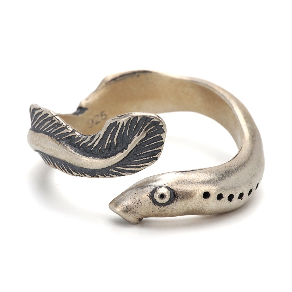 S925 うなぎリング 個性的 [rs214]