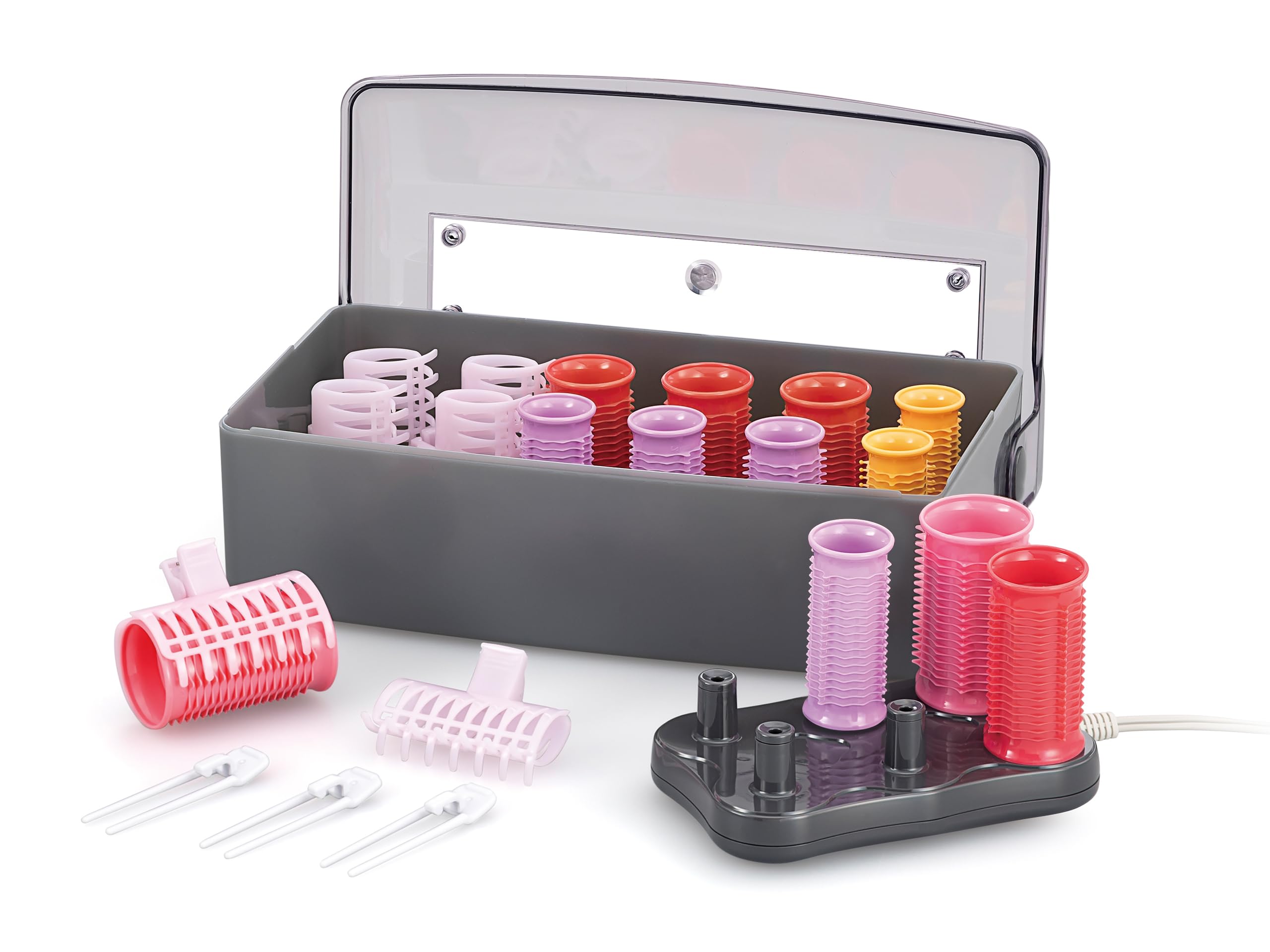 コイズミ ヘアカーラー ボリューミーカール 海外対応 12本入り ピンク KHC-V121/P