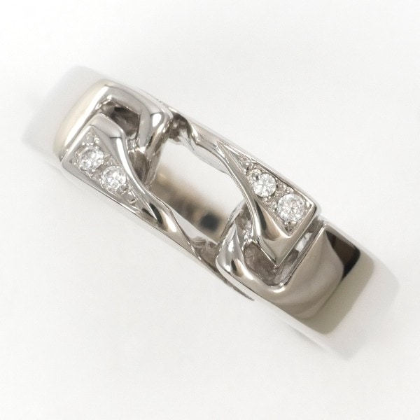 K18 18金 WG ホワイトゴールド リング 指輪 9号 ダイヤ 0.03 ジュエリー