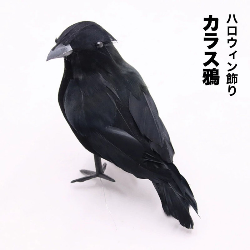 新品登場 「六点セット」ハロウィン 飾り 羽付きカラス 鴉 羽 怖い 恐怖 雰囲気 パーティー コスプレ COS 欧米 プレゼント ギフト かっこいい コミケ クリスマス
