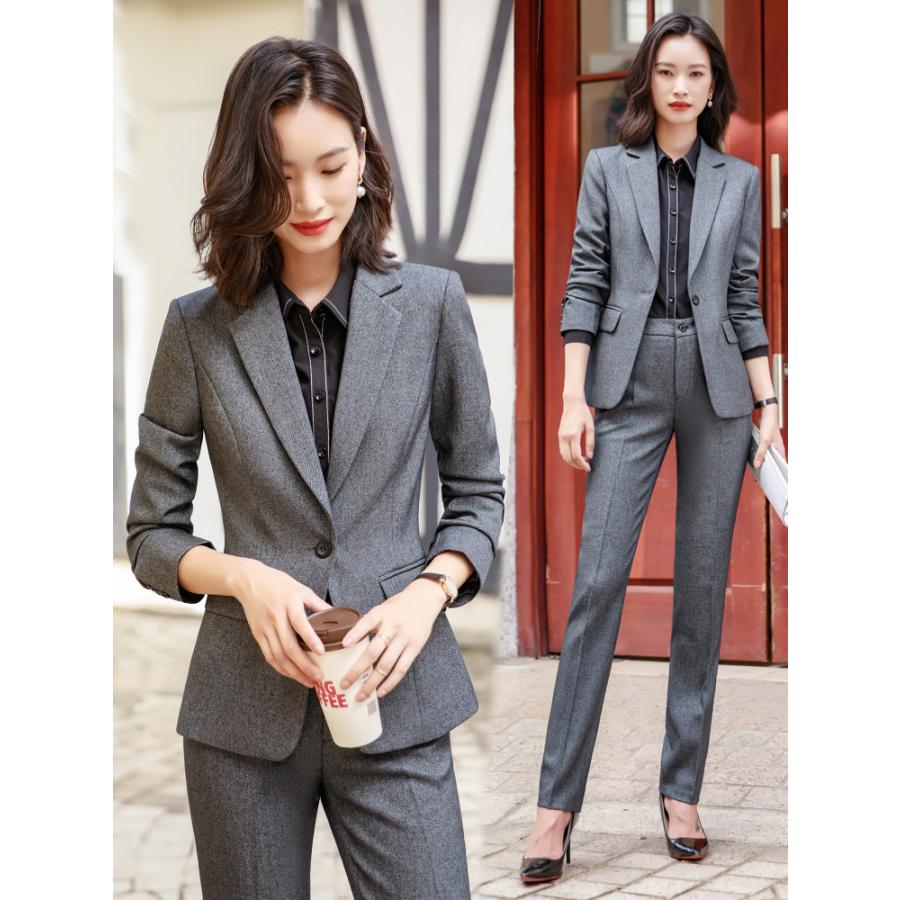 スーツセット レディース パンツセット スカートセット 代30代40代 事務服 フォーマル 細身シルエット 制服L ビジネス 入学式 卒業式 通勤 5,770円