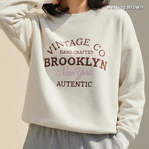 女性起毛マンツーマン長袖Tシャツ BK26