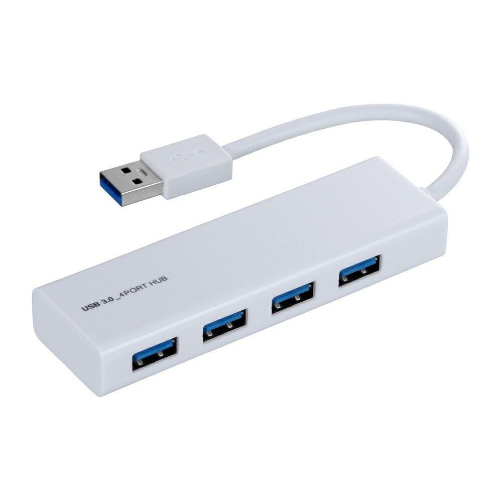 （まとめ買い）4ポートUSB3.0 ハブ ホワイト UH-3034W [x3]