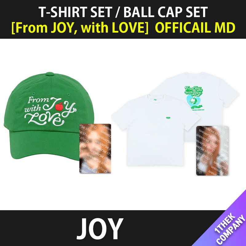 （T-SHIRT SET / BALL CAP SET）JOY The 1st Mini Album [From JOY with Love] OFFICIAL MD