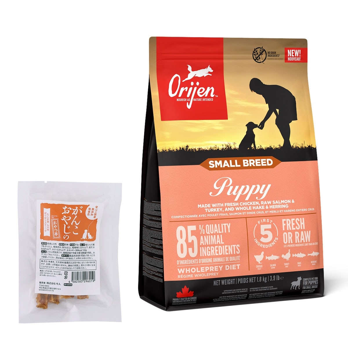 スモールブリード パピー 1.8kg【国産たじま鶏ジャーキー(小サイズ)付き】