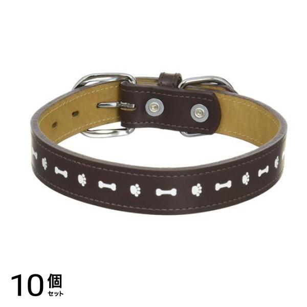 岡野製作所 リフレクトレザーカラー 1個入 (#24 ブラウン) 10個セット